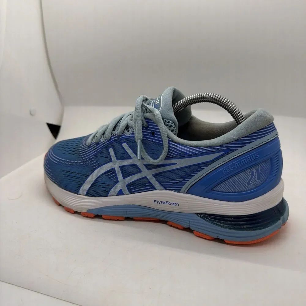 ASICS Gel-Nimbus 21 Women’s 9.5 Wide Blue Athletic Running Shoes No Insoles